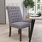 Alternate image 0 for Merrick Lane Falmouth Upholstered Parsons Chair with Nailhead Trim in Light Gray Fabric