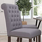 Alternate image 1 for Merrick Lane Falmouth Upholstered Parsons Chair with Nailhead Trim in Light Gray Fabric