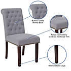 Alternate image 3 for Merrick Lane Falmouth Upholstered Parsons Chair with Nailhead Trim in Light Gray Fabric