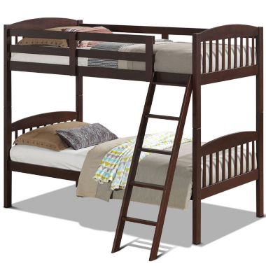 Slickblue Solid Wood Twin Bunk Beds with Detachable Kids Ladder. View a larger version of this product image.
