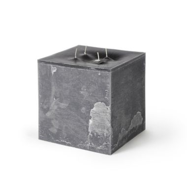 BIDK Home 7.75" Anthracite Square 4-Wick Pillar Candle. View a larger version of this product image.