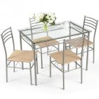 Alternate image 0 for Costway 5 pcs Dining Set Glass Table and 4 Chairs