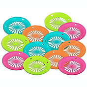 Set of 12 Reusable Plastic Paper Plate Holders - Measures 10.5" - Features Fun Colors