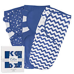 Swaddle Blanket Baby Girl Boy Easy Adjustable 3 Pack Infant Sleep Sack Wrap Newborn Babies by Comfy Cubs (Large (3-6 Months), Dark Blue)