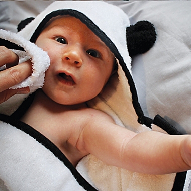 Panda Baby viscose from Bamboo Bath Essentials, 8pc Baby Gift Set, Unisex - White-Black. View a larger version of this product image.