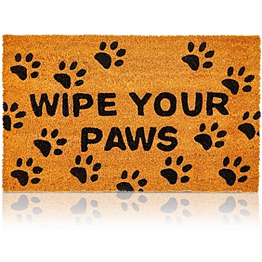 Wipe Your Paws Natural Coir Rubber Back Non Slip Doormat Floor Entrance Mat 