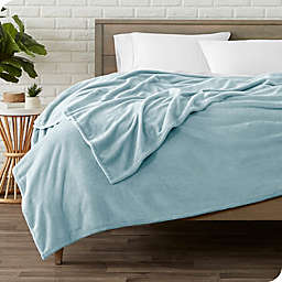 Bare Home Microplush Fleece Blanket - Ultra-Soft Velvet - Luxurious Fuzzy Fleece - Cozy Lightweight - Easy Care - All Season (Light Blue, Twin/Twin XL)