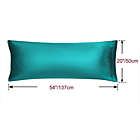 Alternate image 3 for PiccoCasa Body Pillow Cover Super Soft Silky Satin Solid Pillow Protector, 20"x54" Body Pillowcase Beauty for Hair Face Skin, Teal
