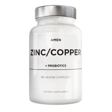 Amen Zinc & Copper, Probiotics, Zinc Picolinate, Vegan Supplement - 90ct. View a larger version of this product image.