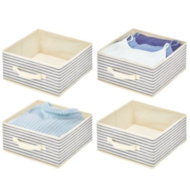 mDesign Fabric Modular Closet Organizer Box for Cube Units, 4 Pack. View a larger version of this product image.