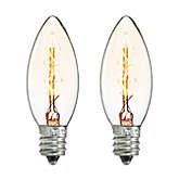 Pack of 2 Cleveland Vintage Lighting Edison Style E12S Base Candelabra Bulbs