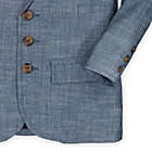 Alternate image 2 for Hope & Henry Boys&#39; Chambray Suit Jacket (Blue Chambray, 6-12 Months)