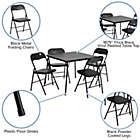 Alternate image 2 for Emma + Oliver 5 Piece Black Folding Game Room Card Table and Chair Set