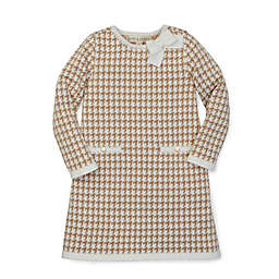 Hope & Henry Girls' Bow Detail Sweater Dress (Antique White, 18-24 Months)