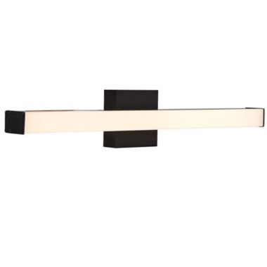 Hamilton Hills 24" Thin Rectangular Bar Modern Led Vanity Light Black Bathroom. View a larger version of this product image.