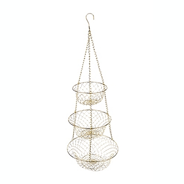 Fox Run Gold Wire Hanging Basket. View a larger version of this product image.