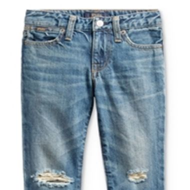 Ralph Lauren Girl's Polo Astor Slim Boyfriend Jeans Blue Size 6X. View a larger version of this product image.