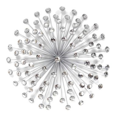 HomeRoots Home Decor Silver Acrylic Burst Metal Wall Decor - 321379. View a larger version of this product image.