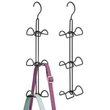mDesign Metal Wire Over Closet Rod Hanging Handbag Organizer, 2 Pack. View a larger version of this product image.