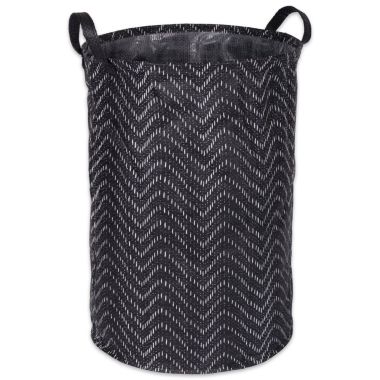 DII PE-Coated Woven Paper Bin with Black Chevrons - 20 inches. View a larger version of this product image.