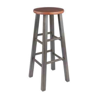 Winsome Wood Contemporary Home 29" Ivy Bar Stool, Rustic Teak and Gray. View a larger version of this product image.
