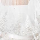 Alternate image 1 for Sparkle and Bash 2 Tier Veil for Bride, White Lace Bridal Wedding Veil (34 In)