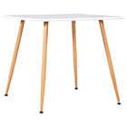 Alternate image 0 for vidaXL Dining Table White and Oak 31.7"x31.7"x28.7" MDF