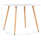 Alternate image 1 for vidaXL Dining Table White and Oak 31.7"x31.7"x28.7" MDF