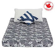 ViscoLogic   ECONO - Made in Canada - Flipable Reversible Foam Mattress with Assorted Covers (Twin)