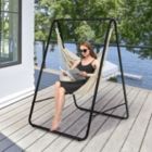 Alternate image 1 for Hivago Hanging Padded Hammock Chair with Stand and Heavy Duty Steel