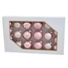 Alternate image 0 for Shiny and Matte Pink Glass Christmas Ornaments 60mm-80mm 20 Piece Set