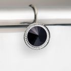 Alternate image 2 for Carnation Home Fashions "Caroline" Bejeweld Resin Shower Curtain Hooks - 1.5" x 1.5", Black