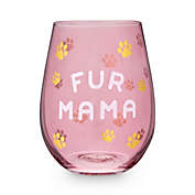 Blush Fur Mama 20 oz Stemless Wine Glass