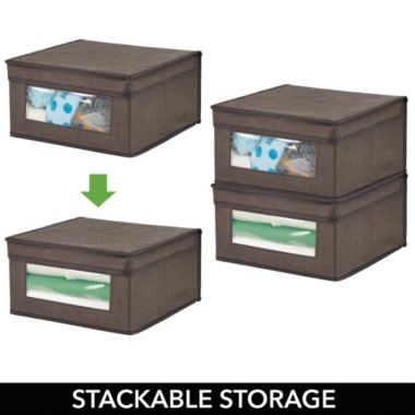 mDesign Fabric Closet Storage Organizer Box - Medium. View a larger version of this product image.