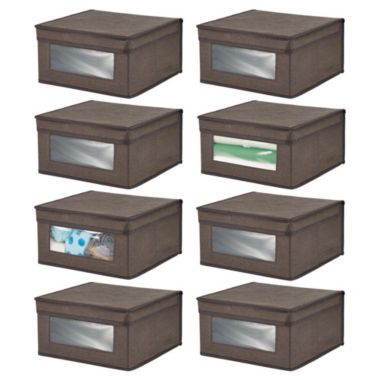 mDesign Fabric Closet Storage Organizer Box - Medium. View a larger version of this product image.