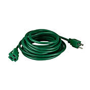 Northlight 40&#39; Green 3-Prong Outdoor Extension Power Cord