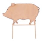 Alternate image 0 for Accent Plus Corrugated Metal Garden Stake - Pig