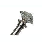 Alternate image 1 for Linen Avenue Glass Square Double Window Curtain Rod Set, 28 to 48-Inch, Polished Nickel