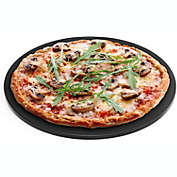 Chef Pomodoro 15" Round Pizza Stone, Glazed Natural Stone for Baking Ovens and Grills, Pizza Bread Baking