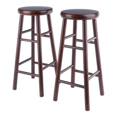 Winsome Wood Selby 2 Piece Swivel Seat Bar Stool Set - Walnut. View a larger version of this product image.