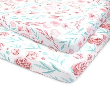 Bubo Baby Pack and Play Fitted Sheet, Portable Pack N Plays Mini Crib Sheets, 2 Pack Play Sheets, 100% Jersey Cotton Playard Sheets. View a larger version of this product image.