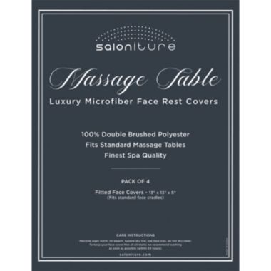 Saloniture 4-Pack Premium Microfiber Face Cradle Covers - Ultra Soft Fitted Massage Table Cradle Cover. View a larger version of this product image.