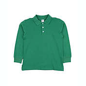 Leveret Long Sleeve Cotton Polo Shirt Classic Solid Color