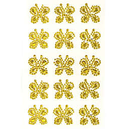 Wrapables Butterfly Crystal Adhesive Rhinestones Gems / Gold