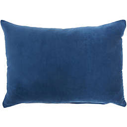 HomeRoots Home Decor. Solid Navy Blue Casual Throw Pillow.
