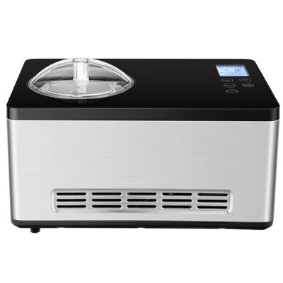 Costway 2.1 Quart Ice Cream Maker Frozen Machine Stainless Steel w/Timer Control