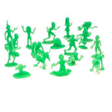 SCS Direct Zombie Action Figures -100 Glow in The Dark Zombies with 14 Unique Sculpts - Includes Zombies, Zombie Pets, Gravestones, and Humans. View a larger version of this product image.