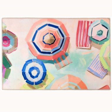 Homefires Decorative Indoor/Outdoor Accent Rug Beach Umbrellas - 20" X 30". View a larger version of this product image.