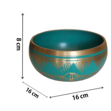 Cottage Handicraft, The Heart Chakra - Green Tibetan Singing Bowl with free Elephant Gift. View a larger version of this product image.