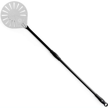 Chef Pomodoro Aluminum 9-Inch Turning Pizza Peel with Detachable Wood Handle for Easy Storage, 47-Inch Long, Gourmet Luxury Pizza Paddle for Baking Homemade Pizza Bread. View a larger version of this product image.